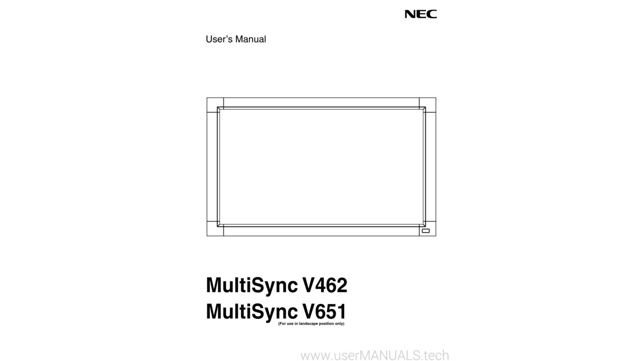 Nec tv st-322 user manual guide
